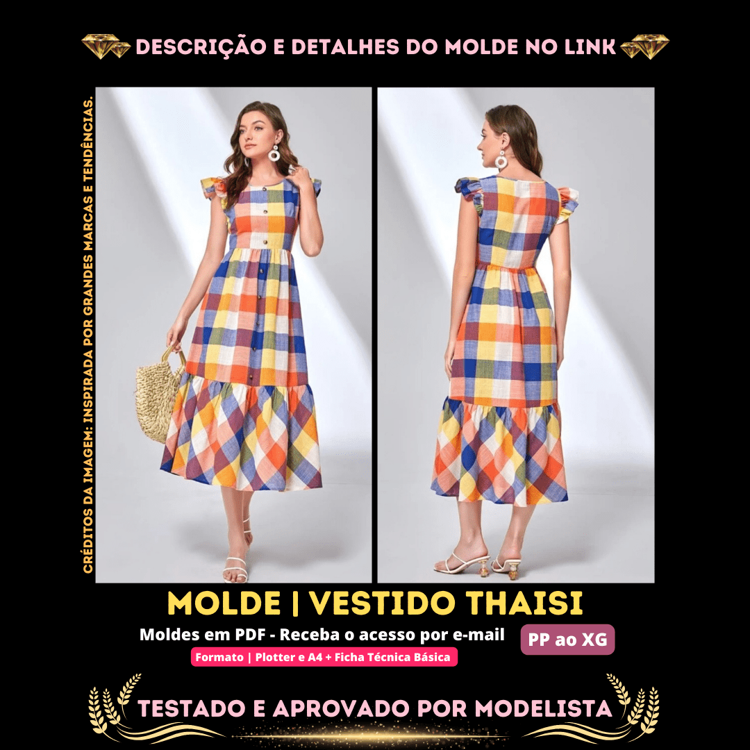 Molde Em Pdf Vestido Thaisi Ns Moldes Em Pdf