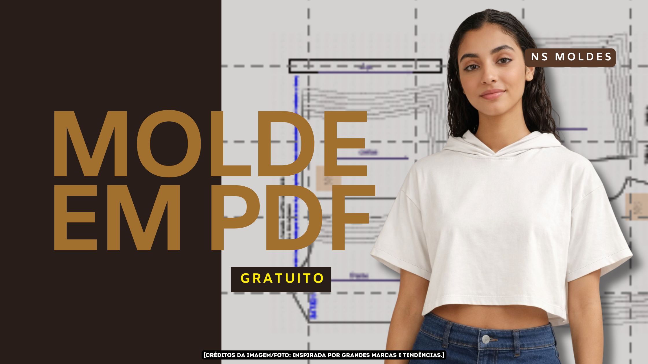 Baixar Molde em PDF Gratuito Cropped com Capuz e Manga Curta (PP ao GG) (1)