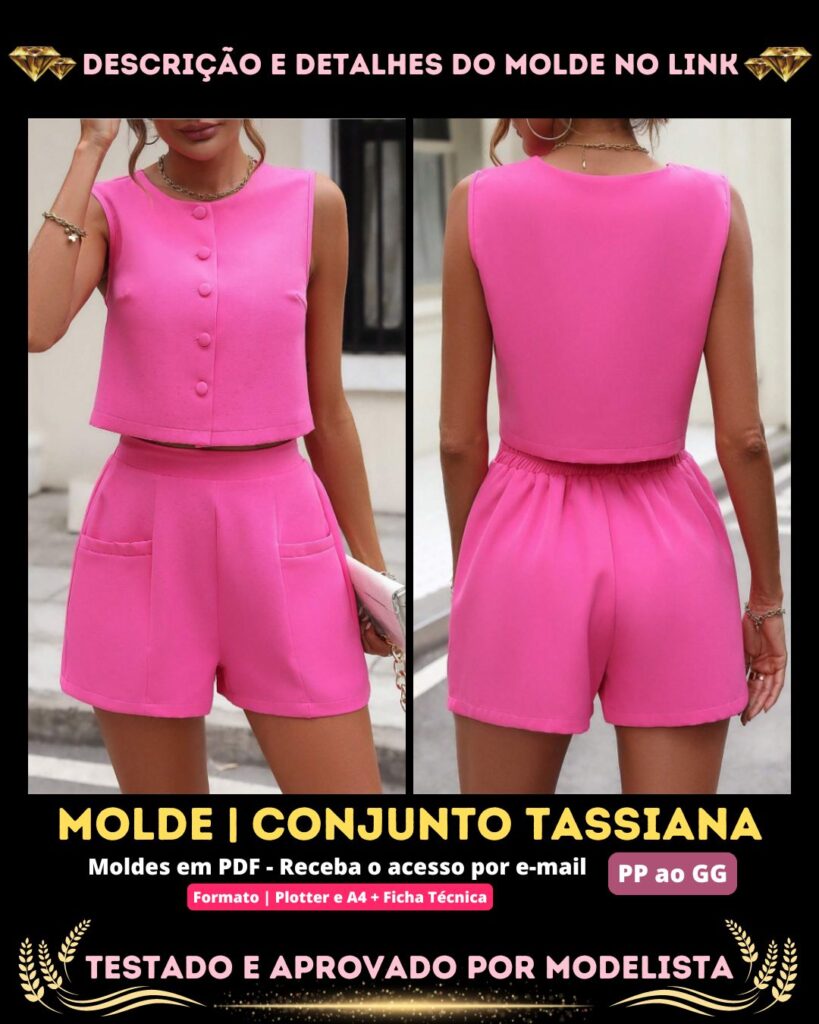 Conjunto Tassiana - Molde em PDF