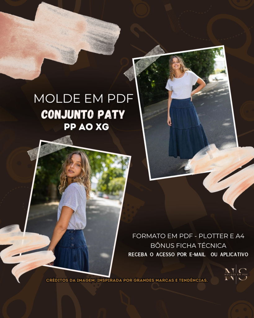 Molde em PDF - Conjunto Paty [PP ao XG]