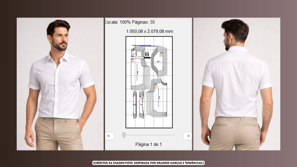 Molde em PDF – Camisa Pedro