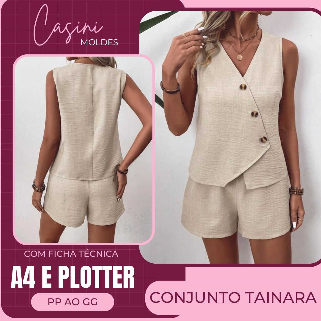 Conjunto Tainara - Molde em PDF