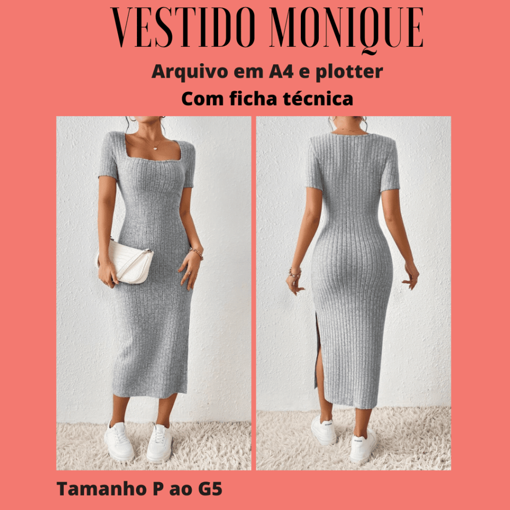 Molde vestido monique