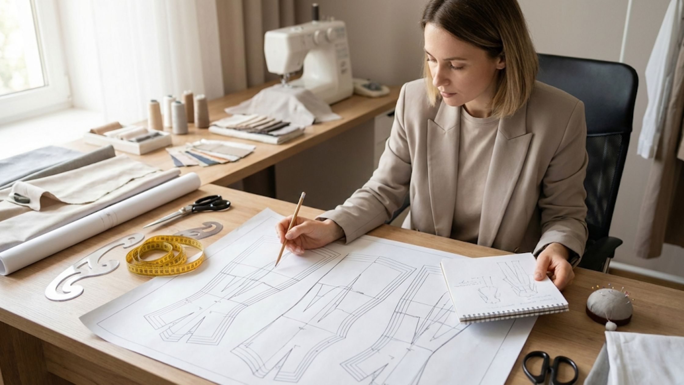 Modelagem profissional do Molde em PDF Conjunto Moletom Sabine com ficha técnica inclusa