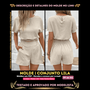 Molde em PDF - Conjunto Lila