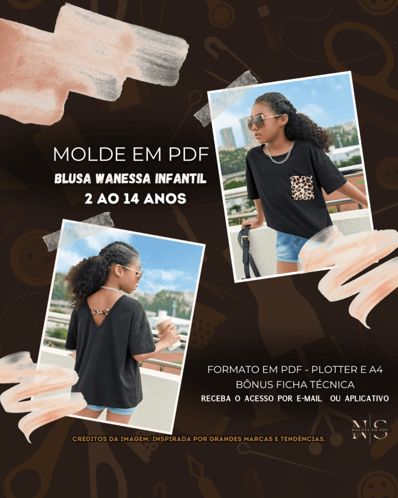 Molde em PDF - Blusa Wanessa Infantil