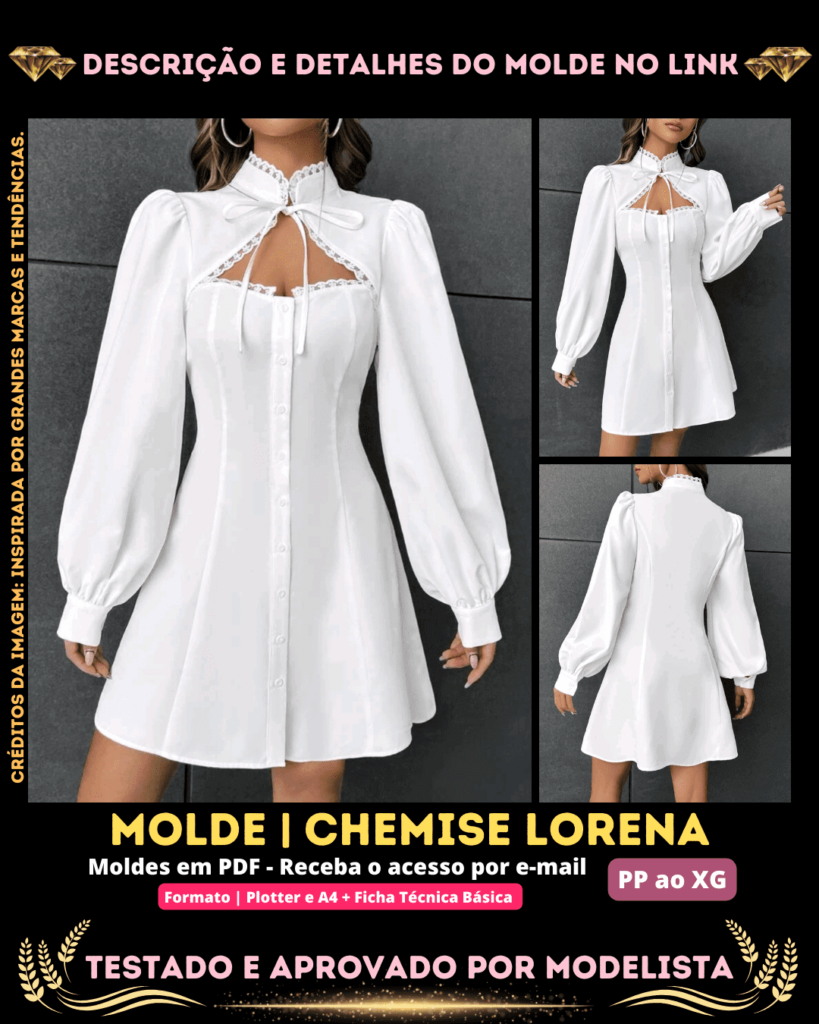 [Molde em PDF] - Chemise Lorena