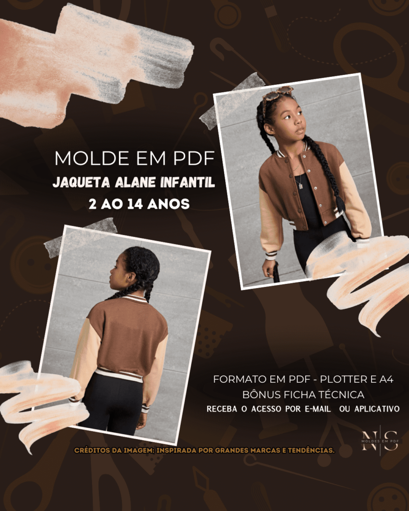 Molde em PDF - Jaqueta Alane Infantil