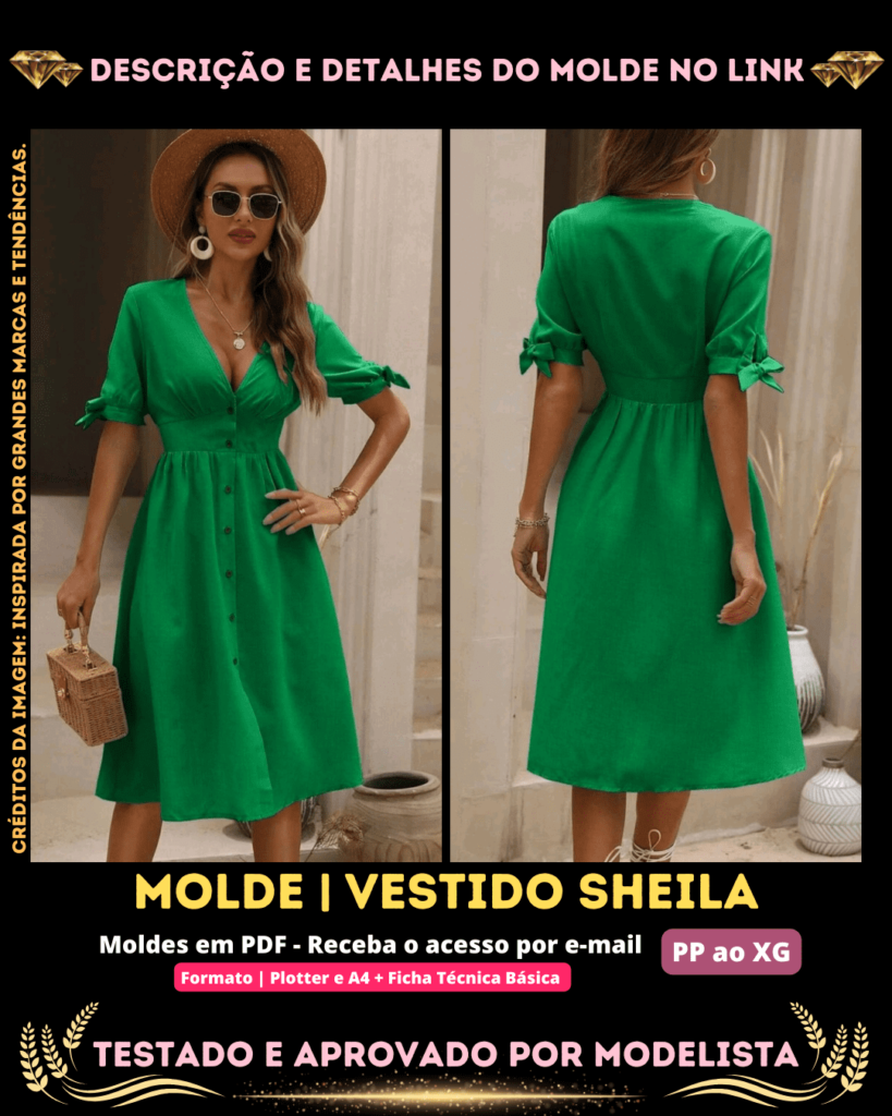 Molde em PDF - Vestido Sheila