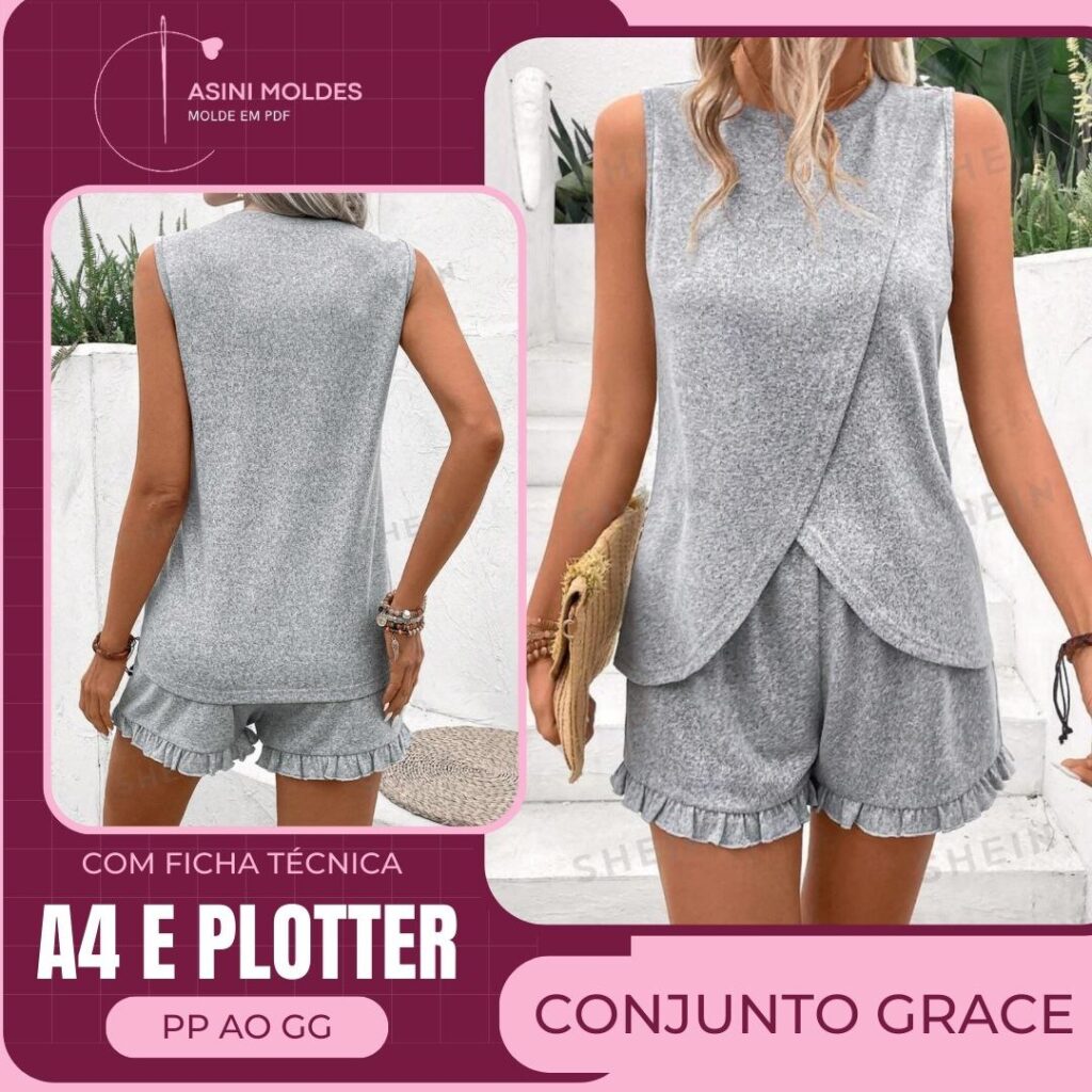 CONJUNTO GRACE - Molde em PDF