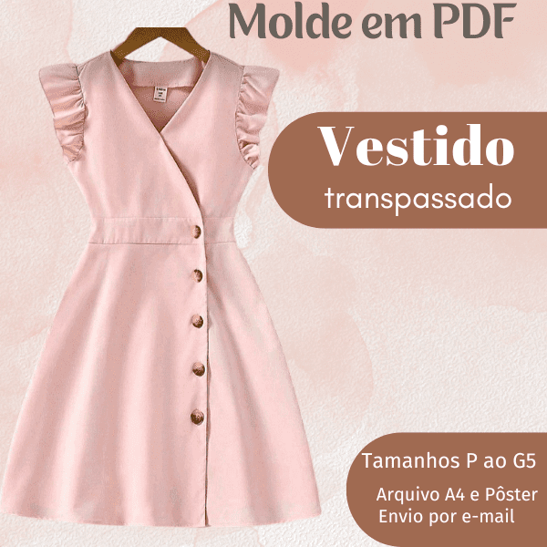 MOLDE EM PDF VESTIDO TRANSPASSADO