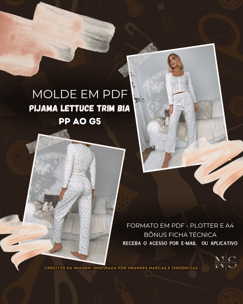 Molde em PDF - Pijama Lettuce Trim Bia