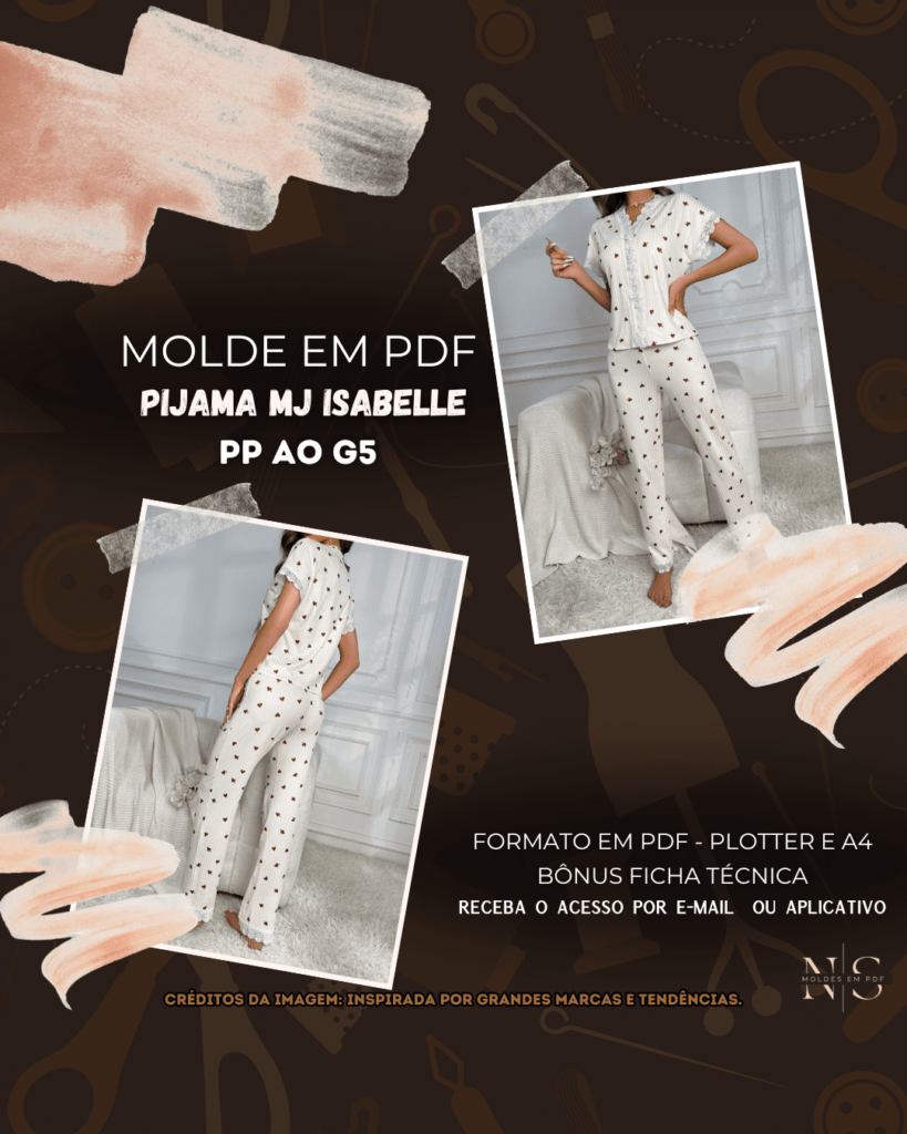 Molde em PDF - Pijama MJ Isabelle