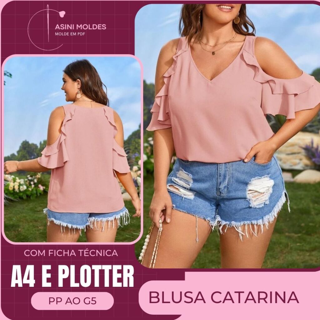 BLUSA CATARINA - Molde em PDF