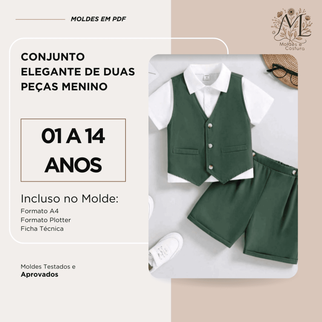 Conjunto Elegante de Duas Peças Menino