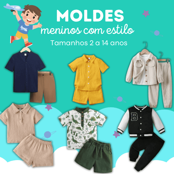 KIT DE MOLDES MENINOS COM ESTILO