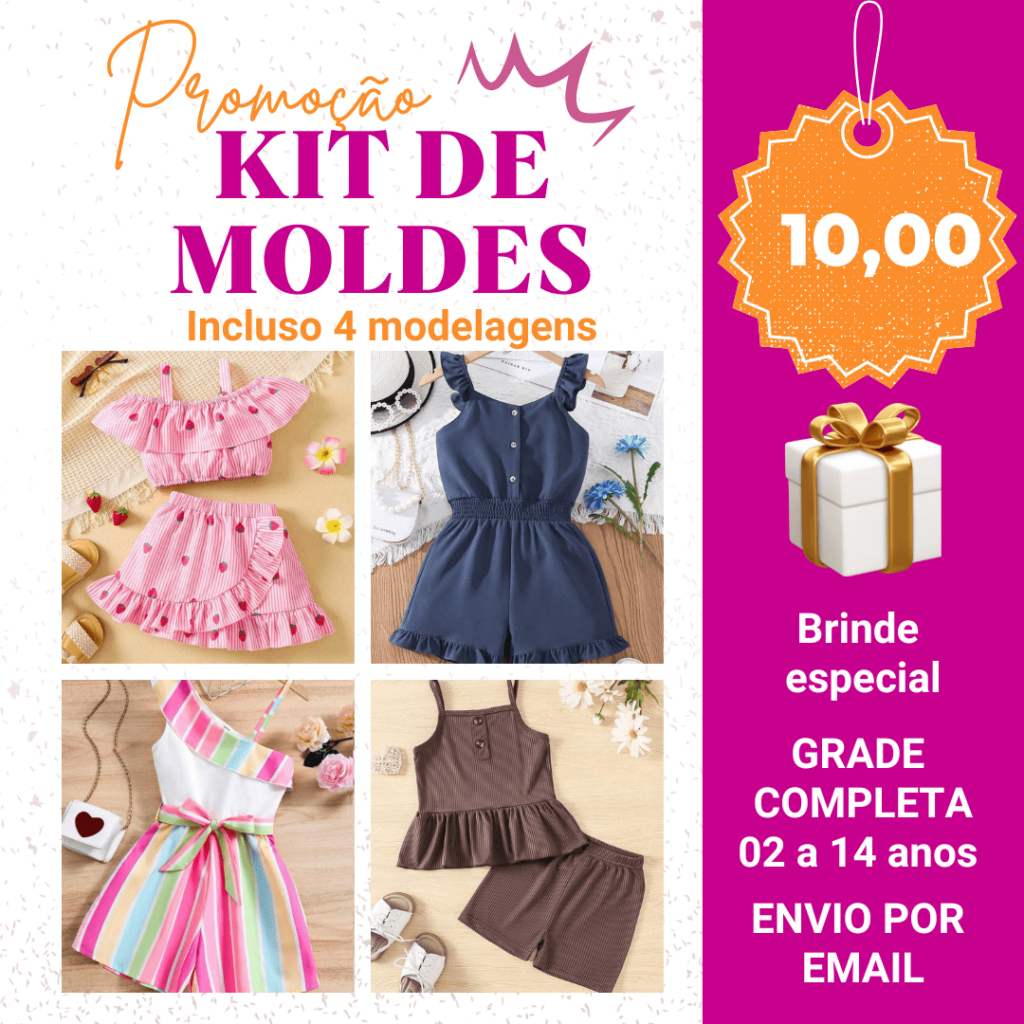 KIT MENINA 04 por R$ 10,00 + brinde 🎁