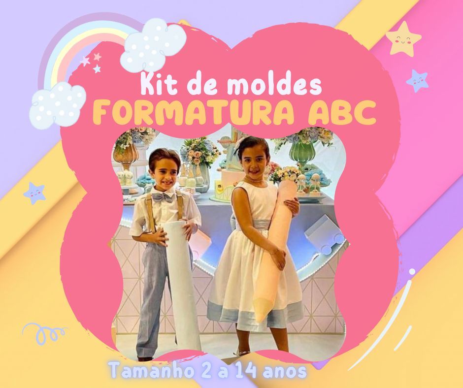 MOLDE EM PDF KIT MOLDES FORMATURA ABC