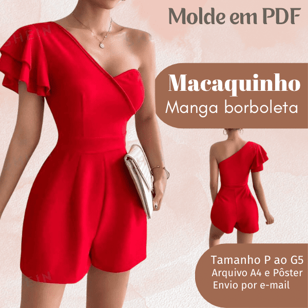 MOLDE EM PDF MACAQUINHO MANGA BORBOLETA