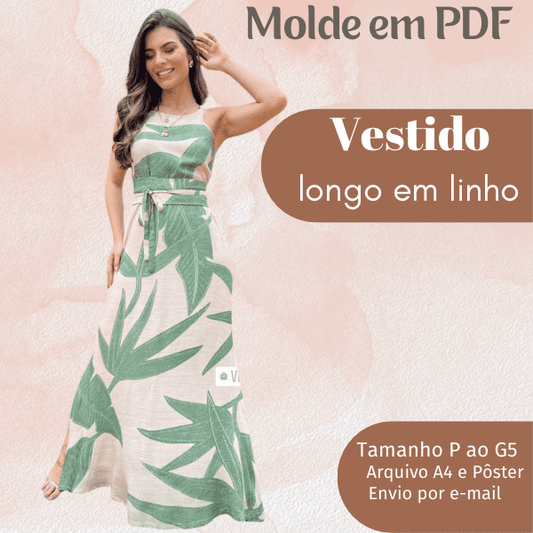 MOLDE EM PDF VESTIDO LONGO