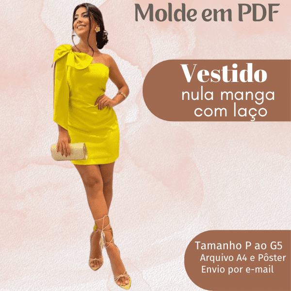 MOLDE EM PDF VESTIDO NULA MANGA