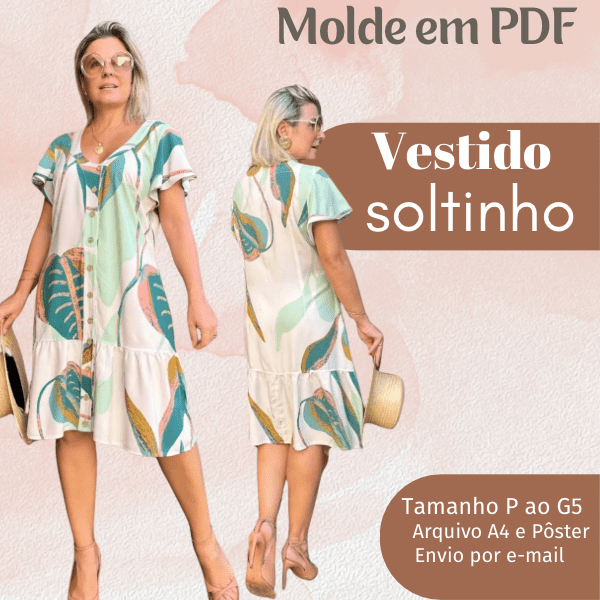 MOLDE EM PDF VESTIDO SOLTINHO