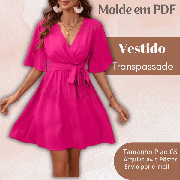 MOLDE EM PDF VESTIDO TRANSPASSADO