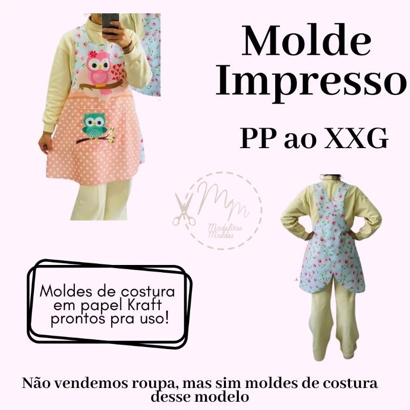 Modelagem em Kraft Avental Japonês 3392