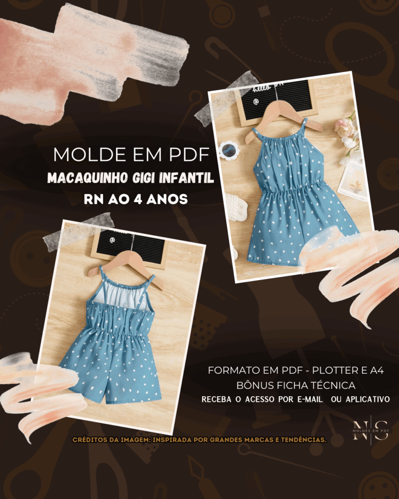 Molde em PDF - Macaquinho Gigi Infantil RN