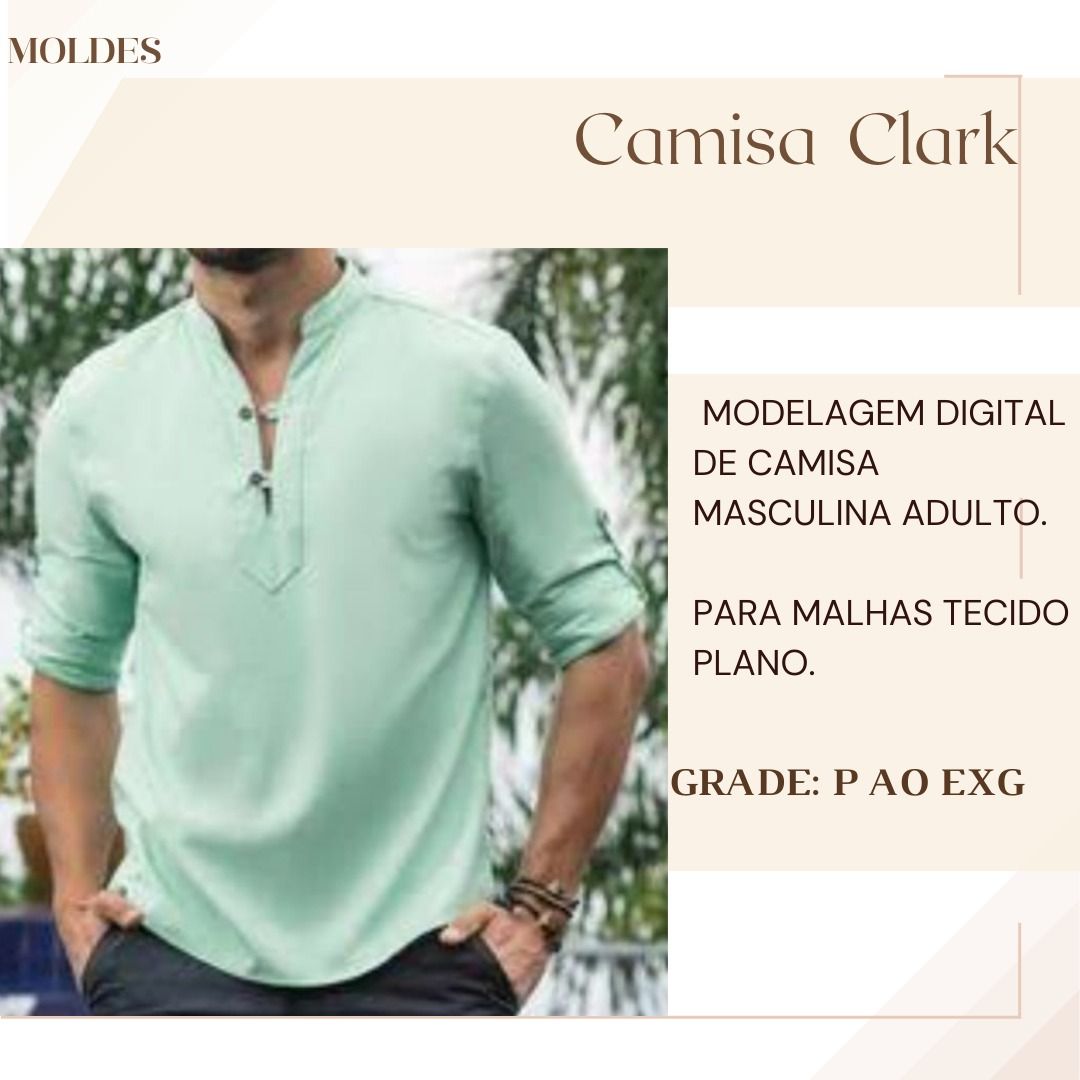 Molde Camisa Masculina Clark