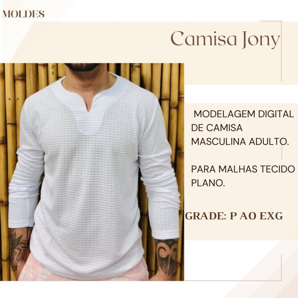 Molde Camisa Masculina Jony