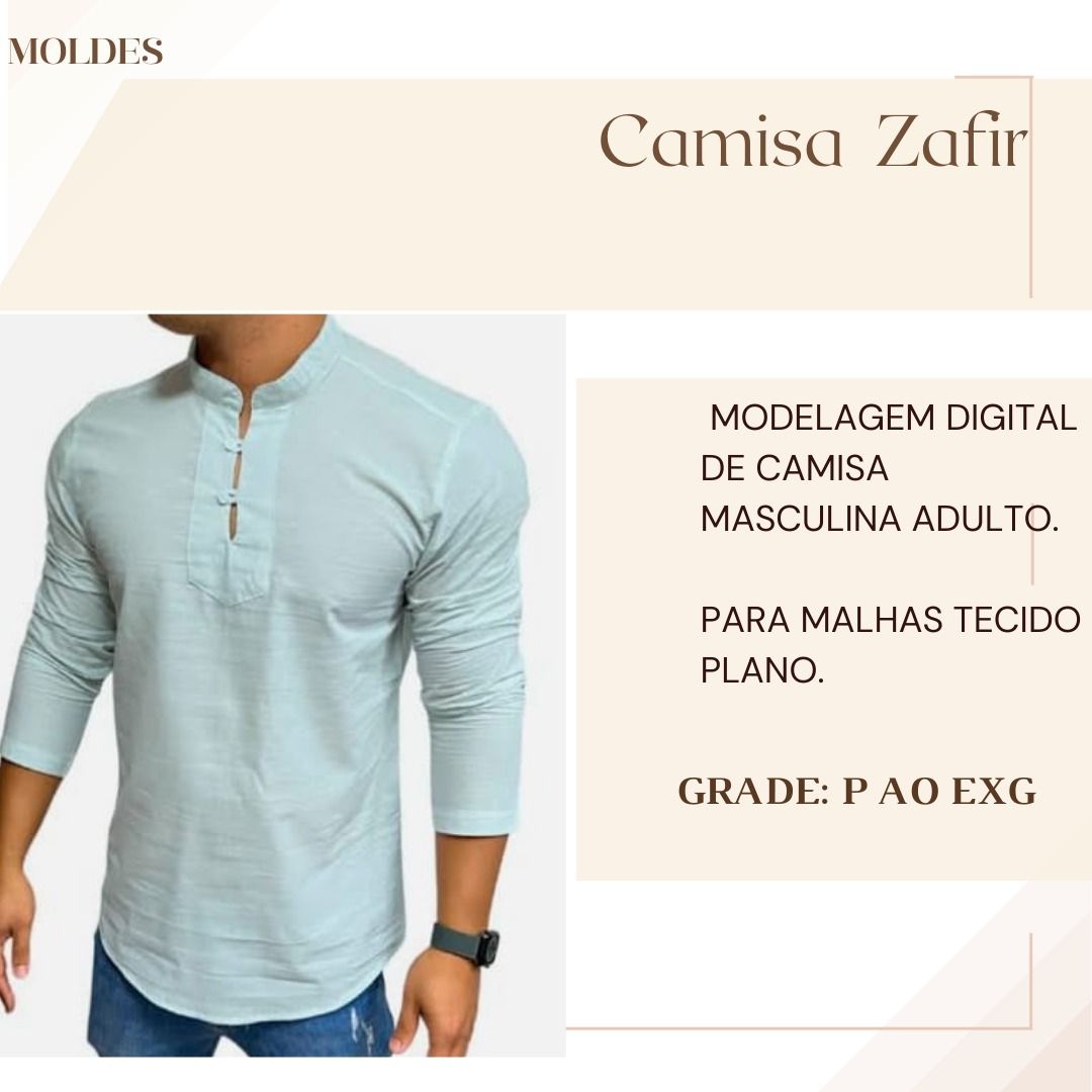 Molde Camisa Masculina Zafir