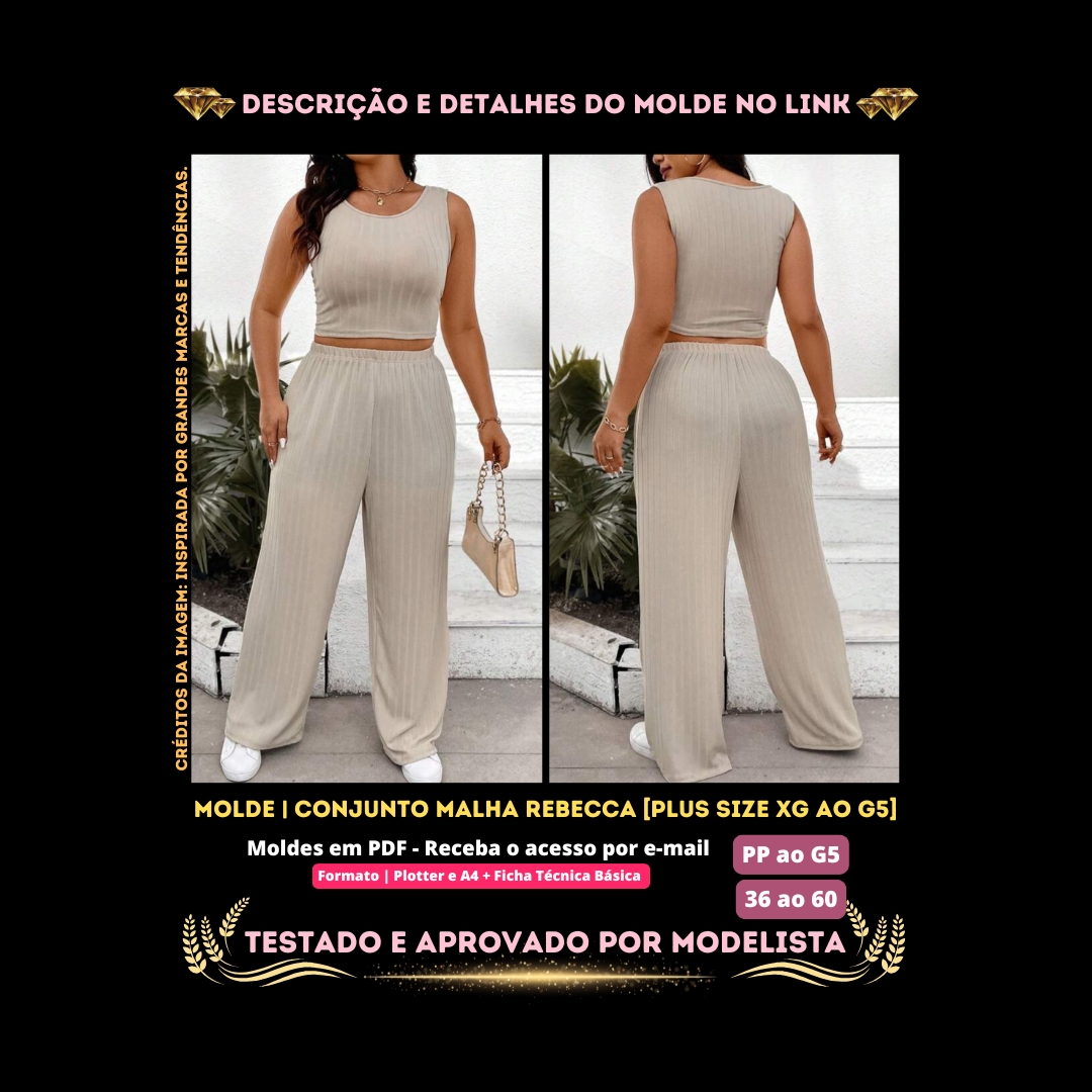 Molde em PDF - Conjunto Malha Rebecca