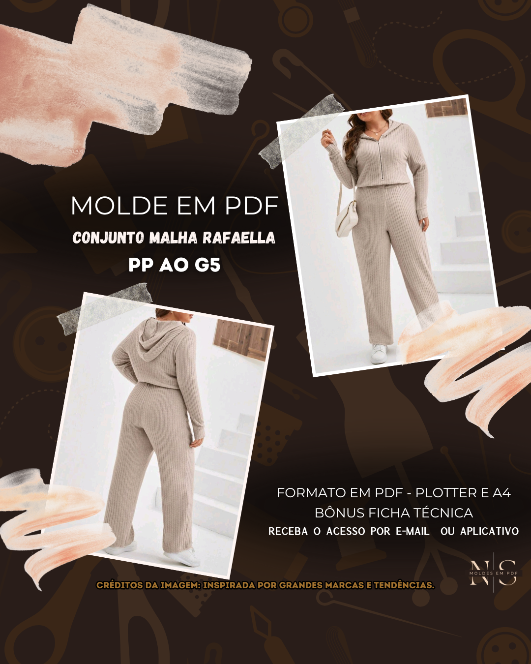 Molde em PDF - Conjunto Malha Rebecca