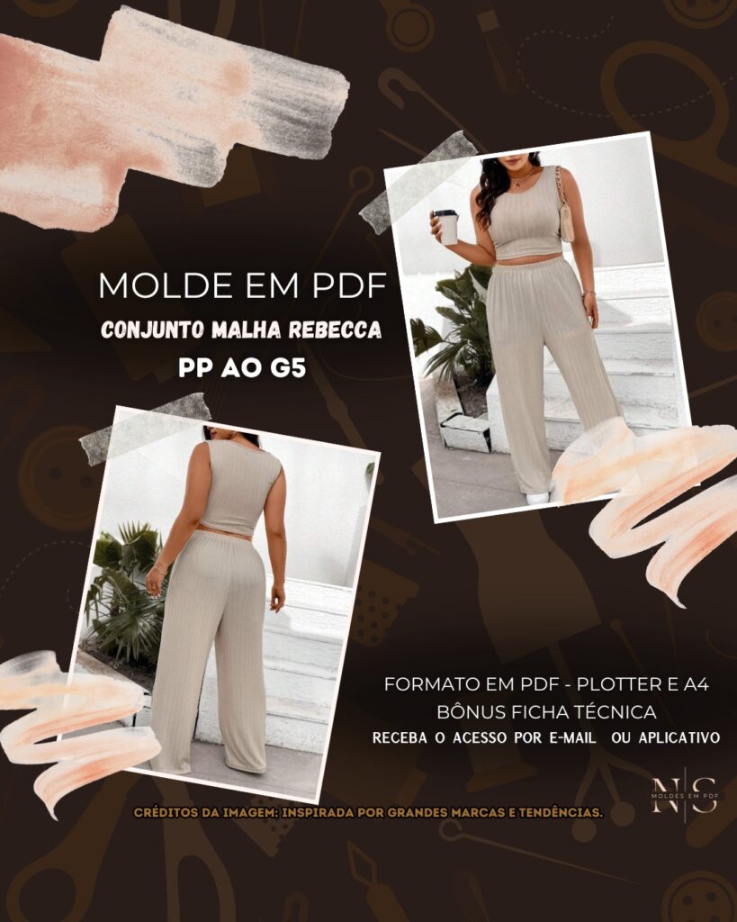 Molde em PDF - Conjunto Malha Rebecca