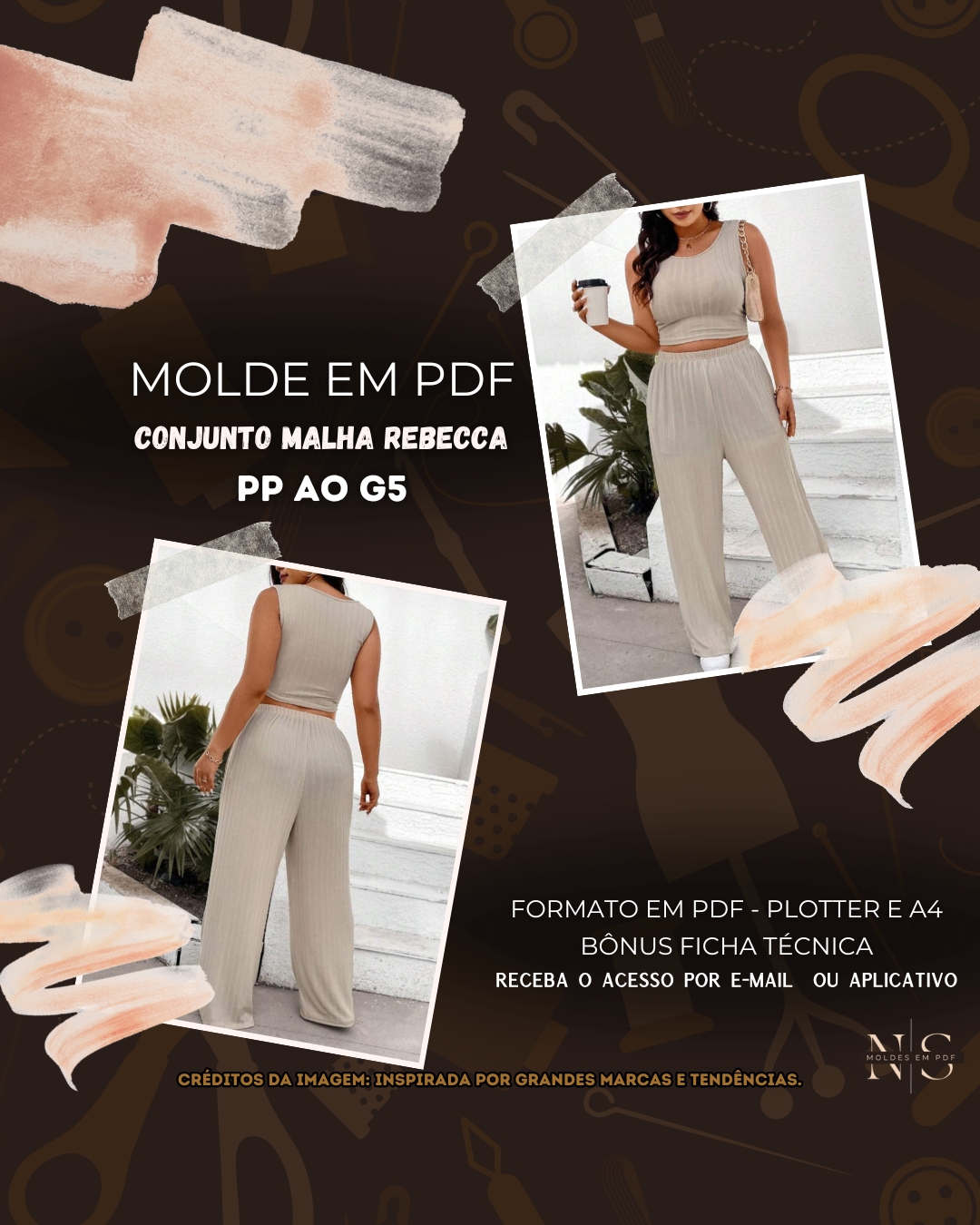 Molde em PDF - Conjunto Malha Rebecca
