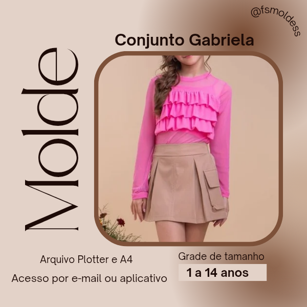 Molde conjunto Gabriela infantil