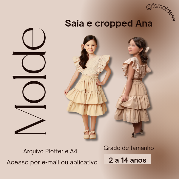 Molde saia e cropped ana