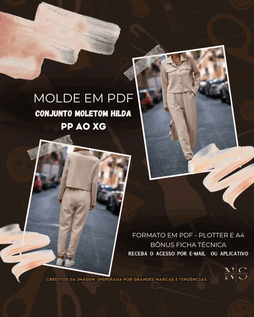 Molde em PDF - Conjunto Moletom Hilda