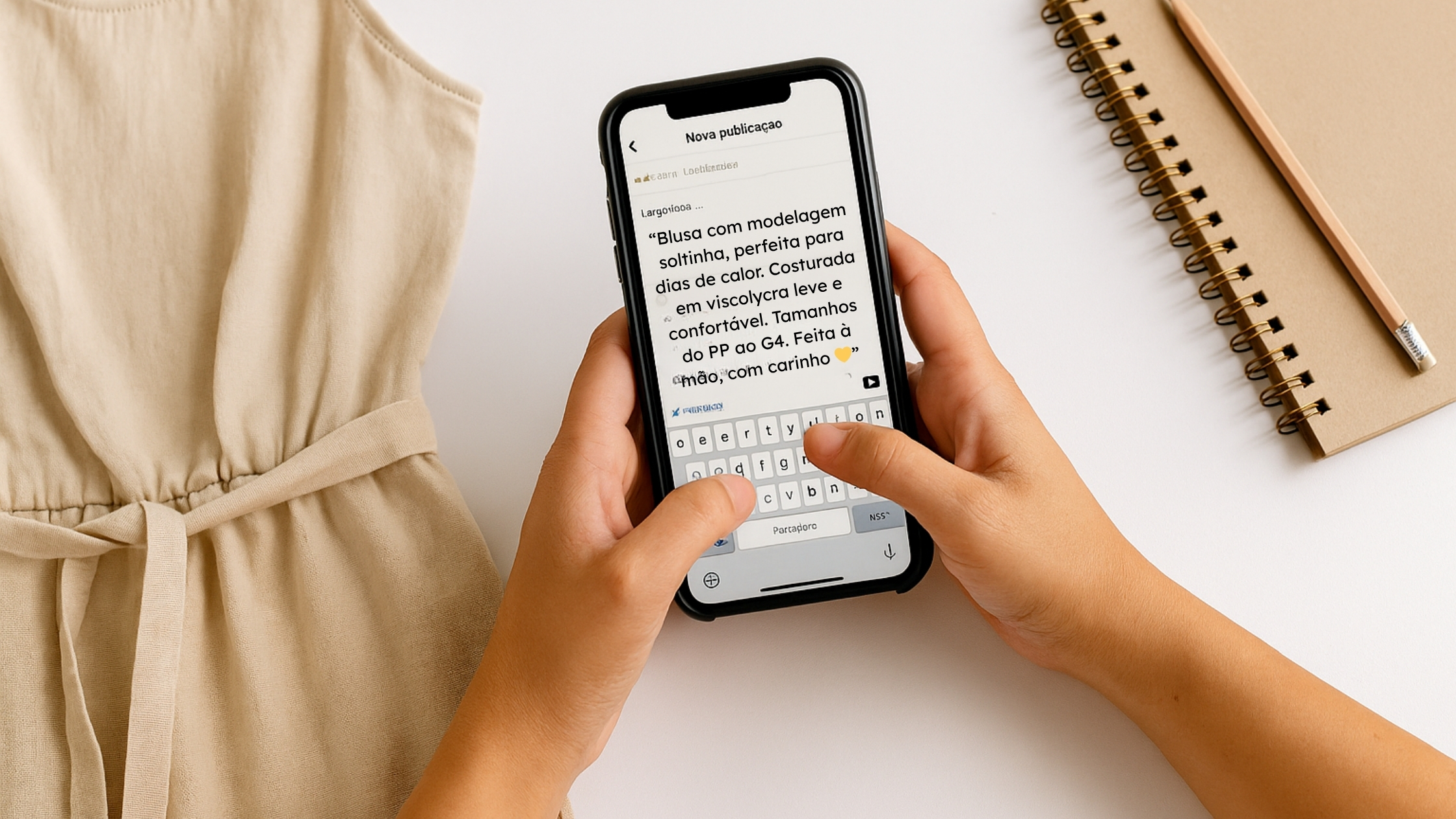 Capriche também na legenda