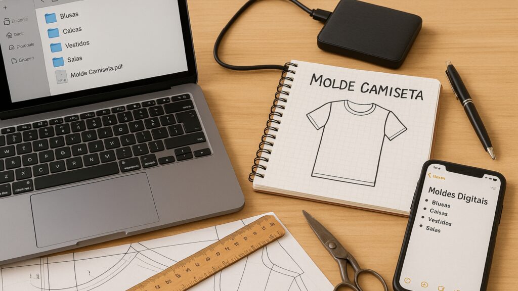 Como organizar seus moldes digitais Dicas práticas para facilitar sua costura