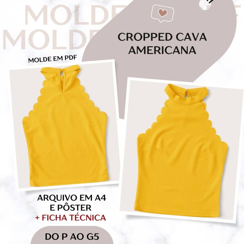 Cropped Cava Americana - Molde em PDF