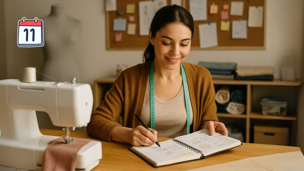 Dia 11 – Controle de Pedidos, Agenda e Organização da Rotina no Ateliê de Costura