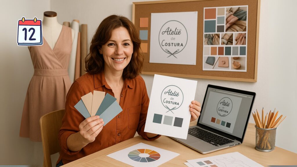 Dia 12 – Criando a Identidade Visual do Seu Ateliê de Costura (Branding)