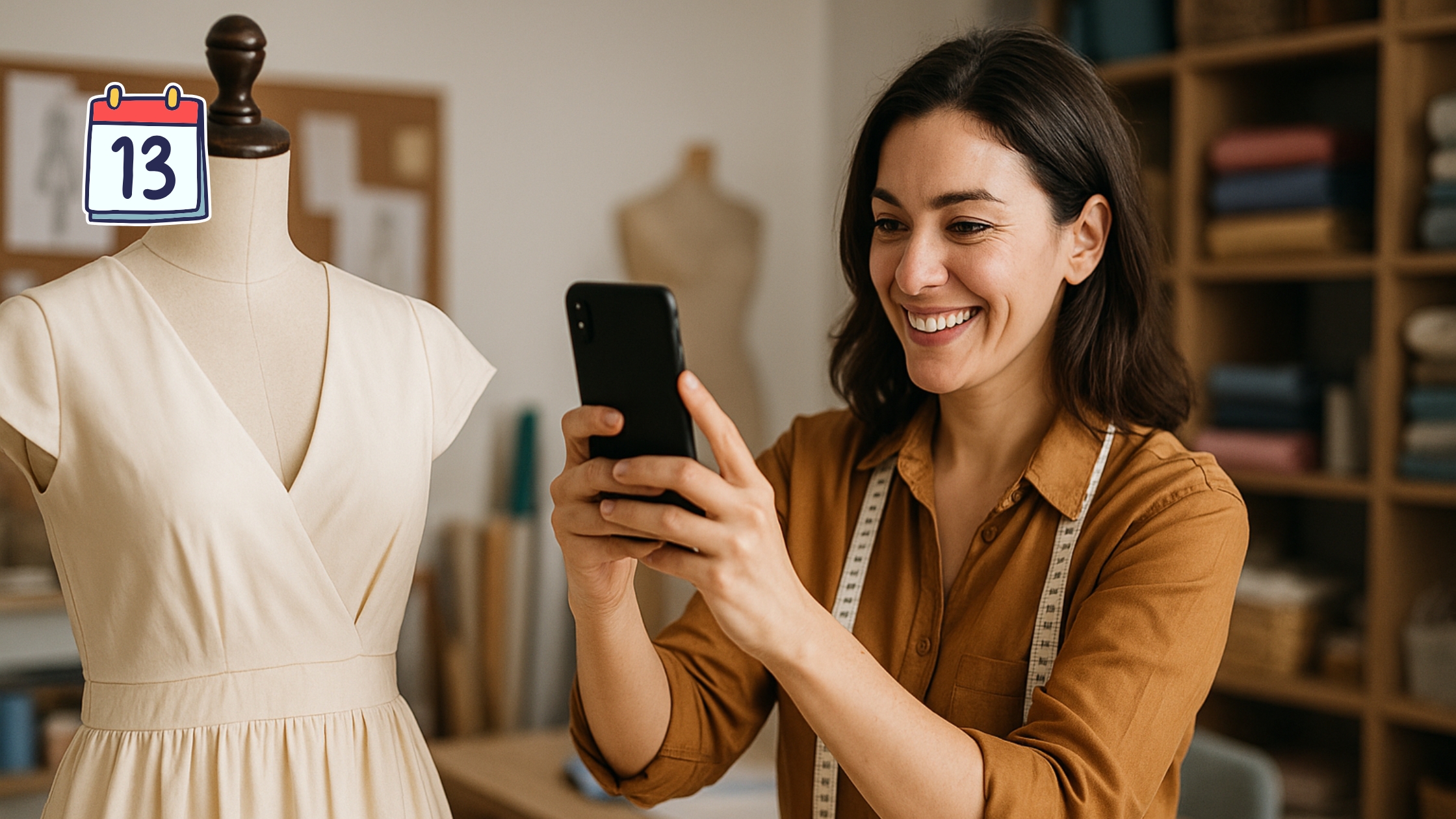 Dia 13 – Fotos Profissionais e Como Montar seu Portfólio no Instagram para o Ateliê de Costura