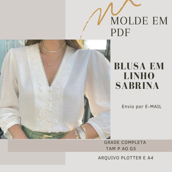 MOLDE EM PDF BLUSA EM LINHO SABRINA