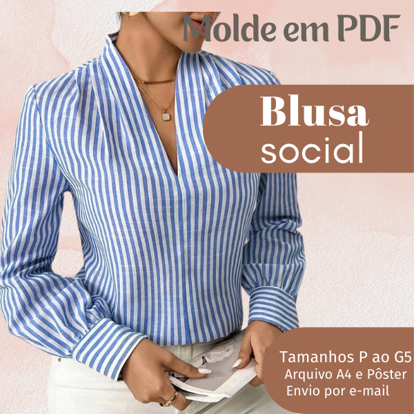 MOLDE EM PDF BLUSA SOCIAL
