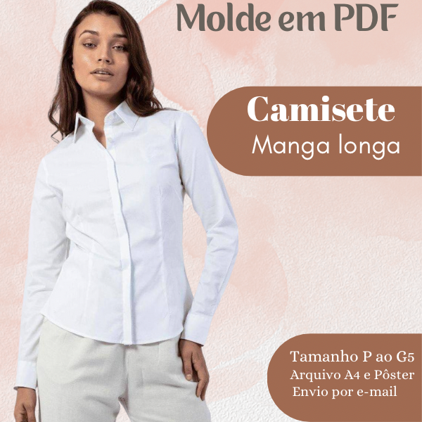 MOLDE EM PDF CAMISETE MANGA LONGA