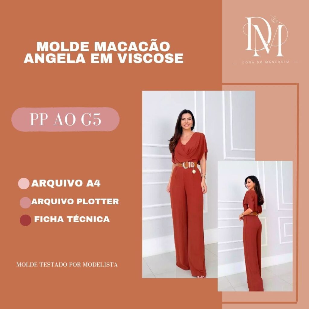 MOLDE MACACAÇÃO ANGELA EM VISCOSE