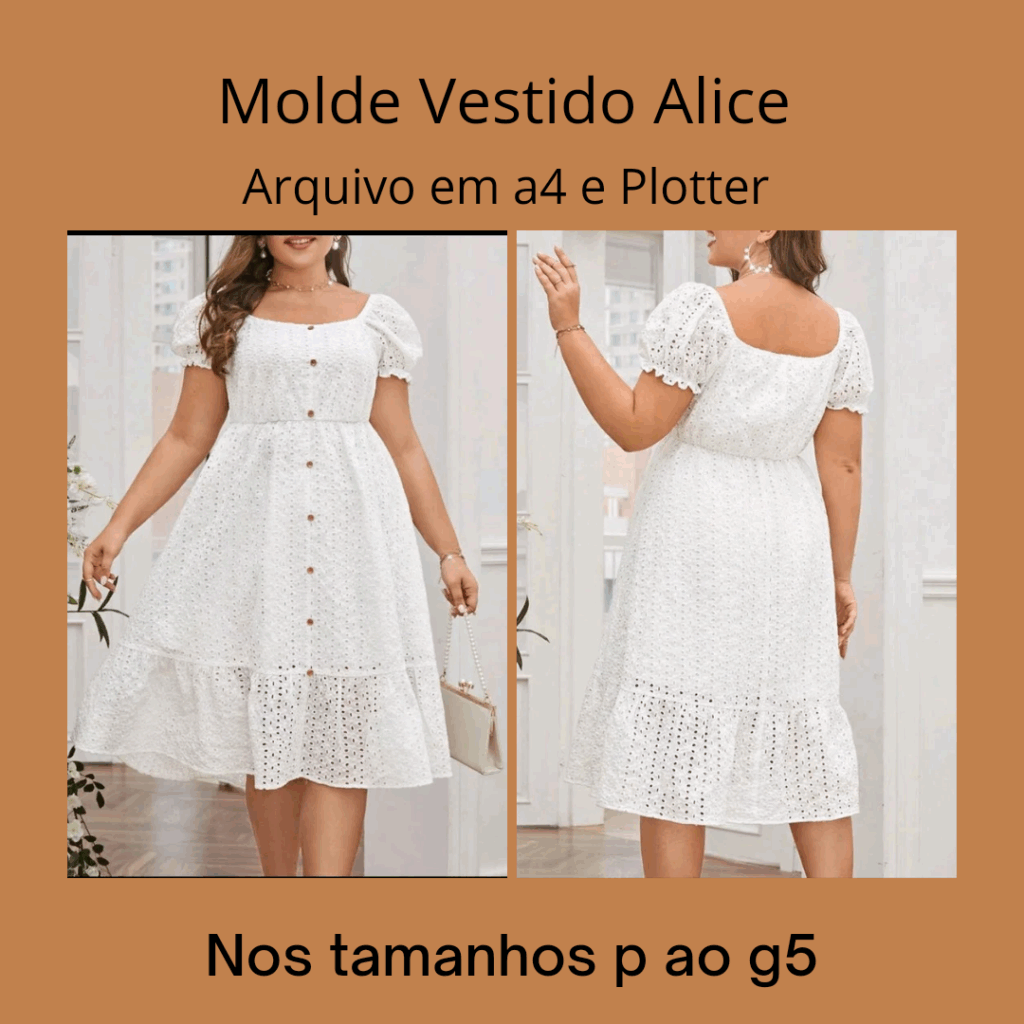 MOLDE VESTIDO ALICE